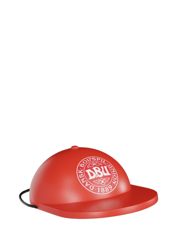 x DBU kasket, lille - rød